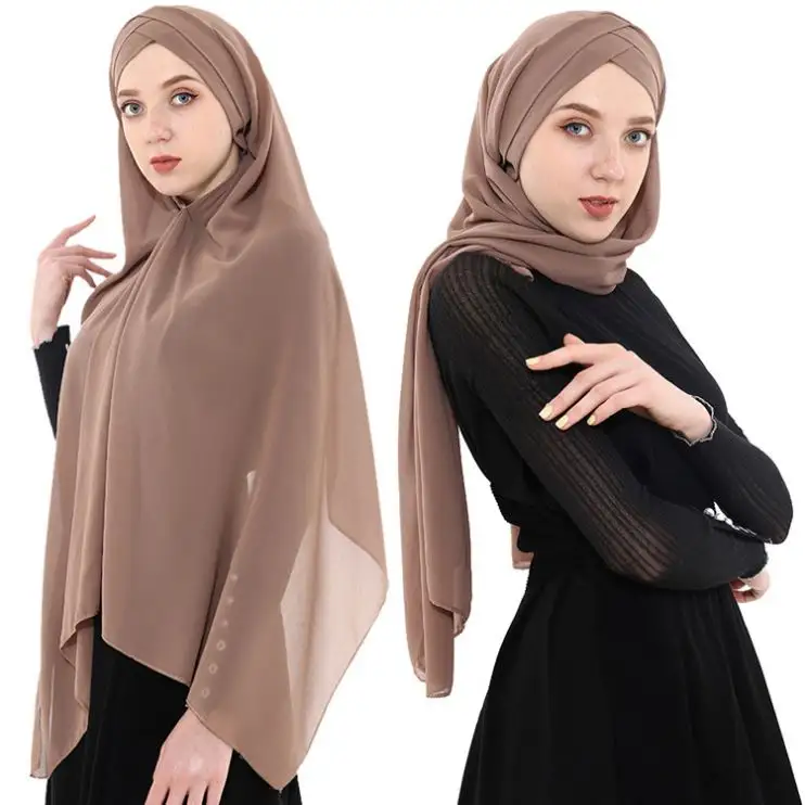 أزياء مصنع ييوو الساخن وشاح اللباس رئيس الحجاب التفاف الحديثة العربية التكتيكية الحجاب