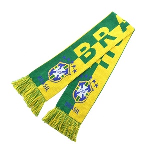 Logo personnalisé Écharpe Club de Football 100% Acrylique Tricoté Jacquard Brésil Chapeaux Écharpe pour <span class=keywords><strong>2022</strong></span> Football Qatar - Product Image 3