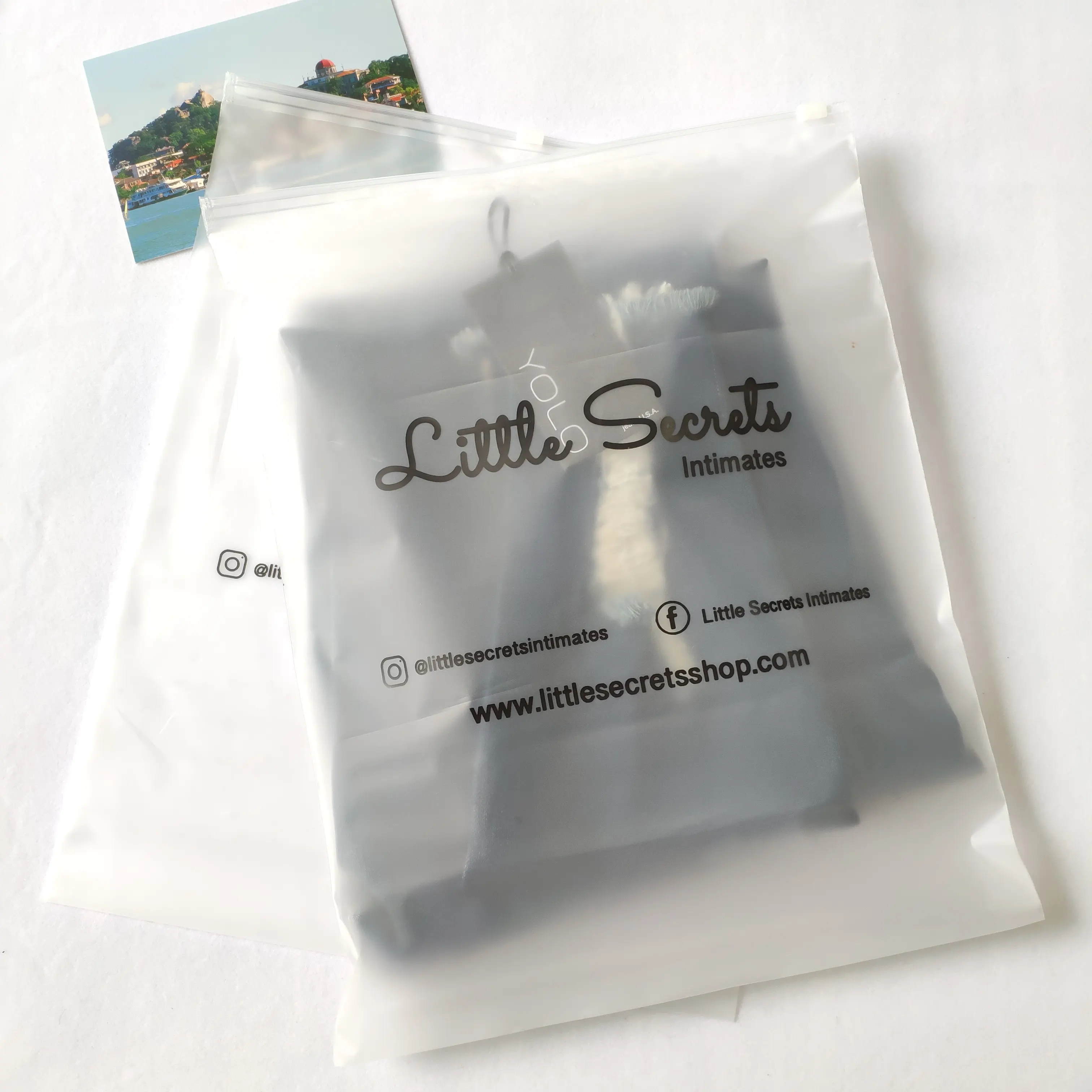 Custom PVC Slider Frosted Zipper Bag ,Plastic Packing Bag With Zipper, Resealable Poly Bags