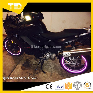 <span class=keywords><strong>Bande</strong></span> réfléchissante de haute visibilité de qualité ingénierie, couleur violette, pour jantes de vélo et de <span class=keywords><strong>moto</strong></span> de toutes tailles - Product Image 5