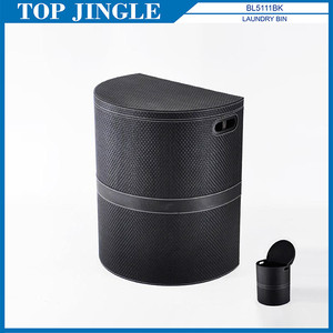 ถังซักผ้าสักหลาดสีเทาพร้อมที่จับทันสมัย - Product Image 2