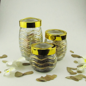 โหลแก้วทรงกลมสำหรับใส่คุ้กกี้ ปิดผนึกอย่างดี มีหูจับ สำหรับใช้ในครัว บรรจุในกล่องกระดาษแข็ง ขายส่ง - Product Image 1