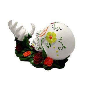 Estante de vino con calavera de resina de azúcar, para el Día de los muertos - Product Image 3