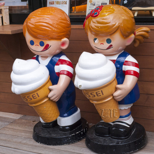 Statue de cône de crème glacée en fibre de verre, décoration de magasin personnalisé, taille de vie - Product Image 6