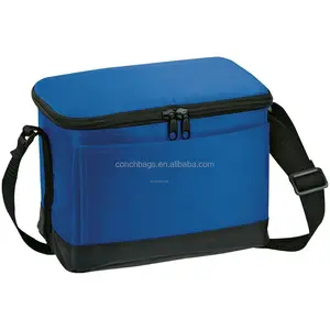 Green Small Insulated Branded Fronzn Lunch Cooler Bag With Zipper