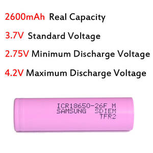 Alto consumo 18650 2600 mah 3.7 v recargable lithim for samsung - Product Image 5