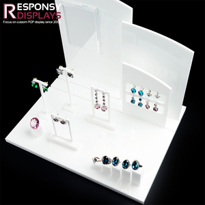 العرف الأبيض الاكريليك عالية الجودة مضادة خاتم عرض موقف - Product Image 3