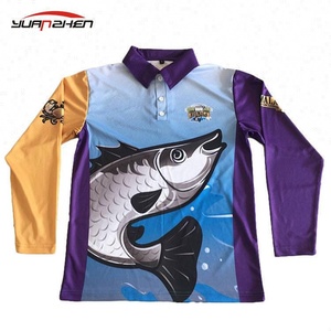 Custom mens sublimación pesca camisa jersey - Product Image 6