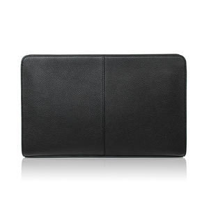 Portefeuille long en cuir de vachette pour homme, design élégant, pochette rigide en cuir - Product Image 1