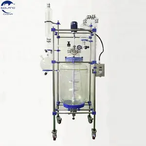 30L pilot plant jackets borosilicate glass stirred reactor reaction vessel