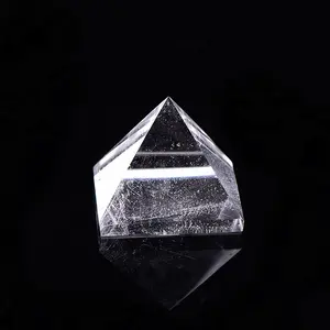 Natural clear quartz crystal pyramid