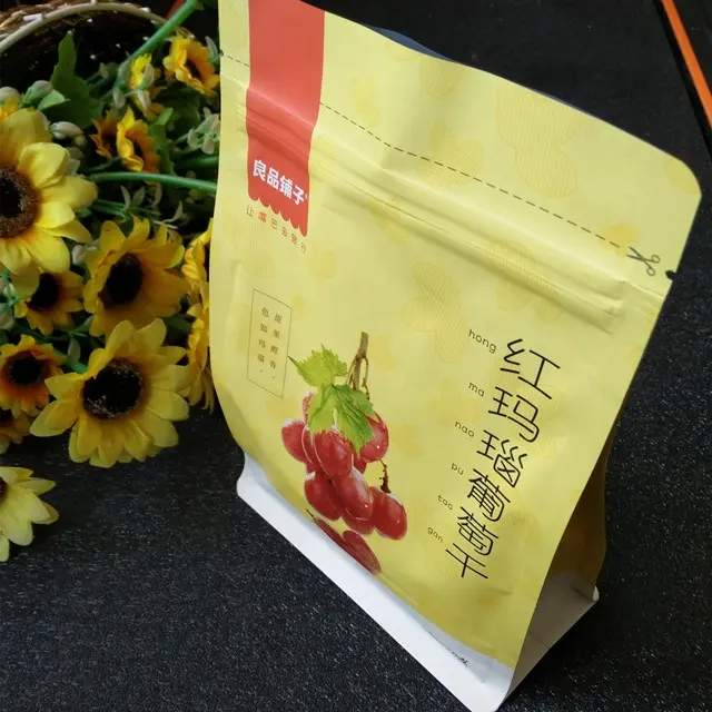 factory price food packaging custom reusable pouch with zipper