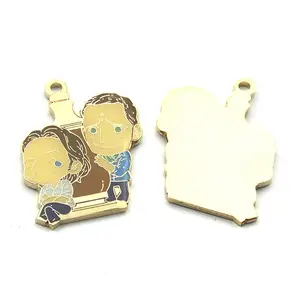 OEM metal boy soft enamel pin with epoxy coating