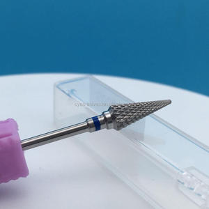 Vendita all'ingrosso 4xc punta per unghie per Manicure fresa rotativa di forma filata a forma di forma conica taglio a croce in carburo di tungsteno punta per unghie