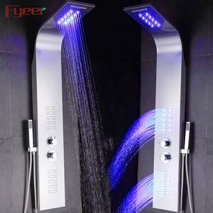 Fyeer Lượng Mưa Thép Không Gỉ Massage <span class=keywords><strong>Hydro</strong></span> <span class=keywords><strong>Power</strong></span> <span class=keywords><strong>Led</strong></span> Tắm Bảng Điều Chỉnh Với Đèn - Product Image 3