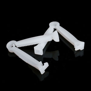 Piglet kabel umbilikal putih penjepit umbilikal 100 buah peralatan pertanian klip umbilikal putih sekali pakai hewan peliharaan - Product Image 3
