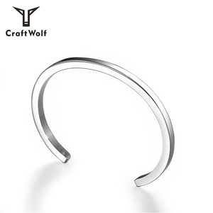 Craft Wolf Fashion Minimalist gioiello <span class=keywords><strong>bracciale</strong></span> da festa <span class=keywords><strong>bracciale</strong></span> in <span class=keywords><strong>argento</strong></span> oro <span class=keywords><strong>personalizzato</strong></span> in acciaio inossidabile braccialetti per uomo - Product Image 5