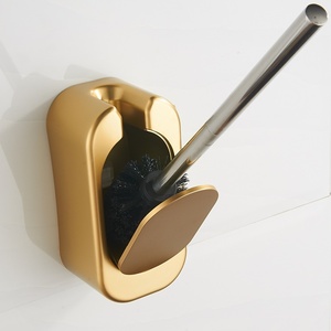 Mango decorativo <span class=keywords><strong>de</strong></span> acero inoxidable para limpieza profunda, soporte adhesivo <span class=keywords><strong>de</strong></span> plástico ABS para cepillo <span class=keywords><strong>de</strong></span> inodoro - Product Image 3
