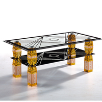 Table basse carrée amovible en verre trempé, personnalisé, de luxe, avec cadre en acier inoxydable, vente en gros, unités