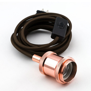 Portalámparas E27 de Cerámica, Latón y Plástico, Impermeable IP65 con Interruptor, Cable y <span class=keywords><strong>Enchufe</strong></span> para Lámpara Colgante, de Techo o de Pared - Product Image 4
