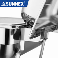 Sunnex wirtschaft liche Edelstahl Chafing Dish Buffet Speisen wärmer 8,5 l 304 S.S Lebensmittel pfanne Kraftstoff heizung verschiedene Pfannen größen optional