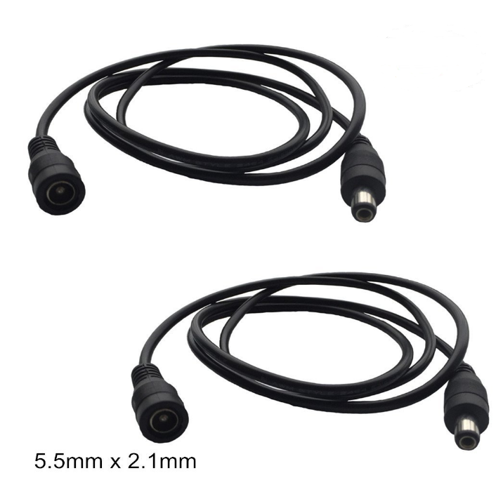 1 м 2,1x5,5 мм DC Кабель-адаптер DC штекер Удлинительный провод папа-мама черный Соединительный кабель для светодиодной ленты