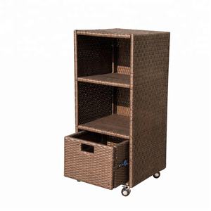 Étagère à <span class=keywords><strong>roulettes</strong></span> en rotin de jardin, armoire de salle de bain, boîtes de <span class=keywords><strong>rangement</strong></span> avec <span class=keywords><strong>roulettes</strong></span> - Product Image 1