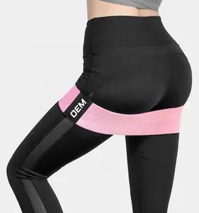 Custom Promotie Geschenk Fitness Weerstand Stof Oefening Booty Non Slip Workout Booty Hip Bands Circle Loop Oefening Bands