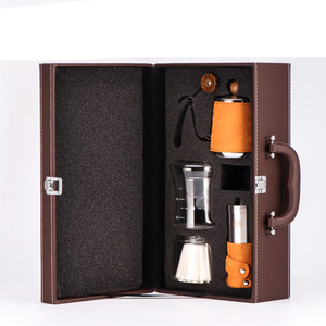 300ミリリットルハンドメイド自家製コーヒーポット、Pour Over Coffee/Tea Kettleコーヒーポット + 豆グラインダーセットギフトボックスセット - Product Image 3