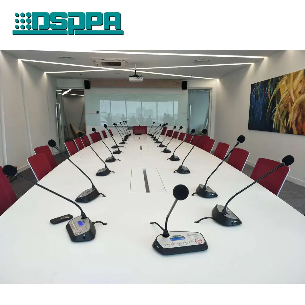 Conference System Solution for Large Conference Meeting Room All In One Wireless Audio Digital Conference Microphone System