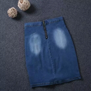 Sottile di Alta Vita <span class=keywords><strong>Gonna</strong></span> A Matita Fori Strappato Saia <span class=keywords><strong>Midi</strong></span> Feminino Lavato Divisa di Colore Jupe Pannello Esterno Del <span class=keywords><strong>Denim</strong></span> EB0206 - Product Image 6