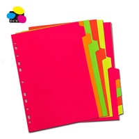 10 langueurs de papier A4 de haute qualité, papeterie de bureau, couleur néon, indice diviseur de papier pour classeurs