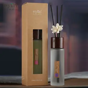 유명 브랜드 eyun 100ml 젖빛 유리 병 개인 상표 리드 기관총