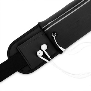 Riñonera de neopreno para correr, ligera, para deporte al aire libre, con conector para auriculares - Product Image 2