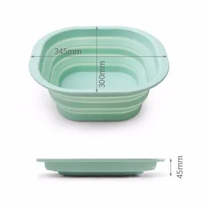 Portátil Folding Silicone Wash Basin, para uso diário ou viagens Camping