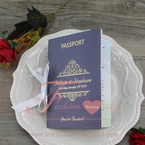 Invitation de <span class=keywords><strong>mariage</strong></span> personnalisée avec ruban et <span class=keywords><strong>carte</strong></span> <span class=keywords><strong>d</strong></span>'<span class=keywords><strong>embarquement</strong></span> - Product Image 1