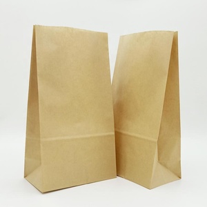 Túi Giấy <span class=keywords><strong>Kraft</strong></span> Nâu Phẳng Nhà Máy Trung Quốc Có In Logo Miễn Phí Cho Thực Phẩm Không Có Tay Cầm - Product Image 2