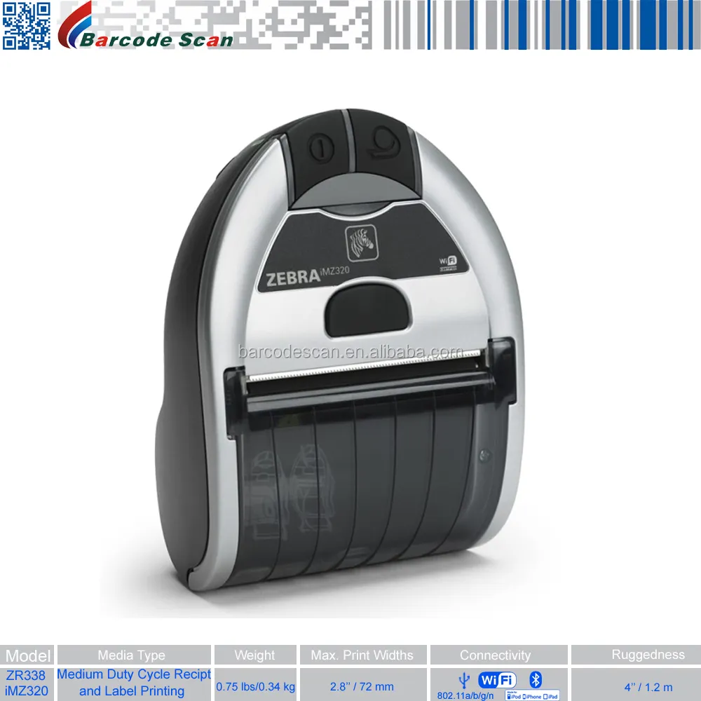 Ricevuta la Stampa di Etichette Zebra iMZ320 ZR338 Wifi Mobile Printer Termica