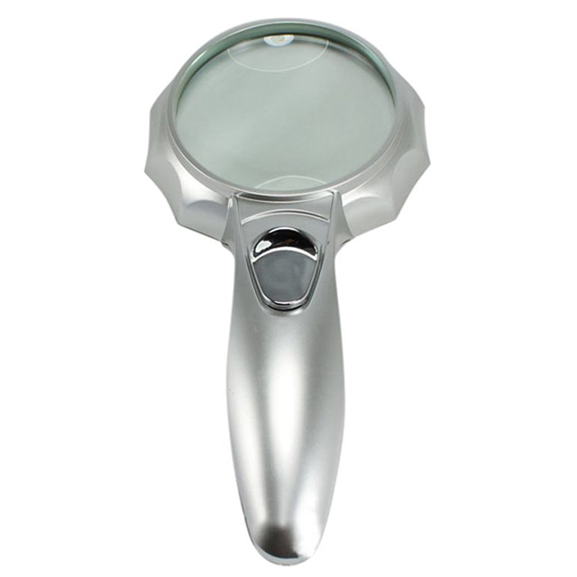 Green Glass Handheld Magnifier TH-600556 - Perfect for Reading and Crafts