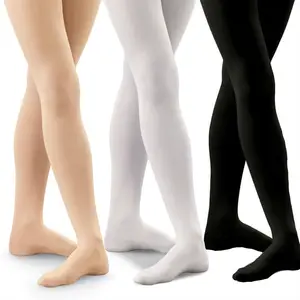Schlussverkauf hochwertig 60D hochelastisches Nylon Elasthan Kids Füße Tanzstrumpfhosen Ballettstrumpfhosen Mädchen