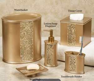 แฟชั่นใหม่ทองเรซิ่นชุดอุปกรณ์ห้องน้ําสําหรับเด็กสําหรับตกแต่งโรงแรมและชุดห้องน้ําสําหรับบ้านอาบน้ํา - Product Image 2