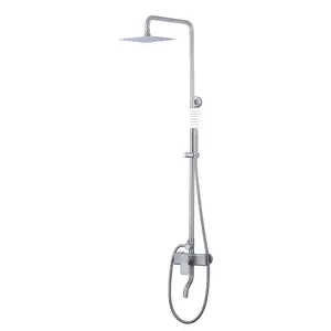 Buying online in china wall mounted stainless steel bathroom shower set complete With Sliding Bar Shower Head