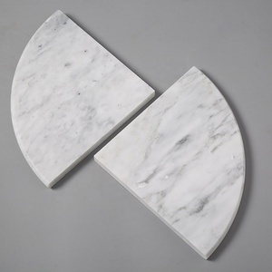 Estante Esquinero Blanco para Ducha, Estantes Esquineros de Piedra Natural en Forma de Abanico para Baño, Colección de Estantes Esquineros de Mármol - Product Image 5