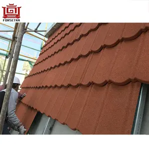 铝锌屋顶板石头涂层波纹屋顶板价格，波纹铁屋顶板在尼日利亚