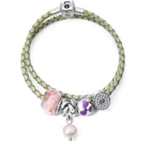 Mujeres Lobo cuero pulsera trenzada cuero Rosa pulsera - Product Image 6