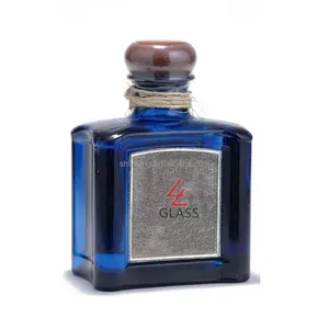 上海林朗批发钴蓝色玻璃杯100% 蓝色龙舌兰龙舌兰酒酒瓶