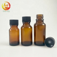 Flacon en verre ambré de 15 ml avec bouchon phénolique 18-400 et insert polycone
