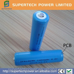 Ifr 18650 1400mah 3.2v lifepo4 batetry con pcb& cap top - Product Image 1