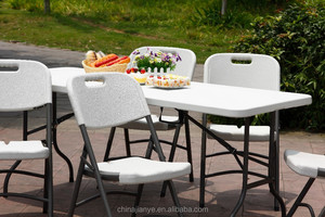 Mesa Plegable de Plástico Blanco para Exteriores de 5 Pies, Mesa Plegable de Plástico HDPE Moldeado por Soplado de 180 cm - Product Image 4