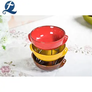 Customized Logo Glazed Small Casserole Ceramic China Cookware